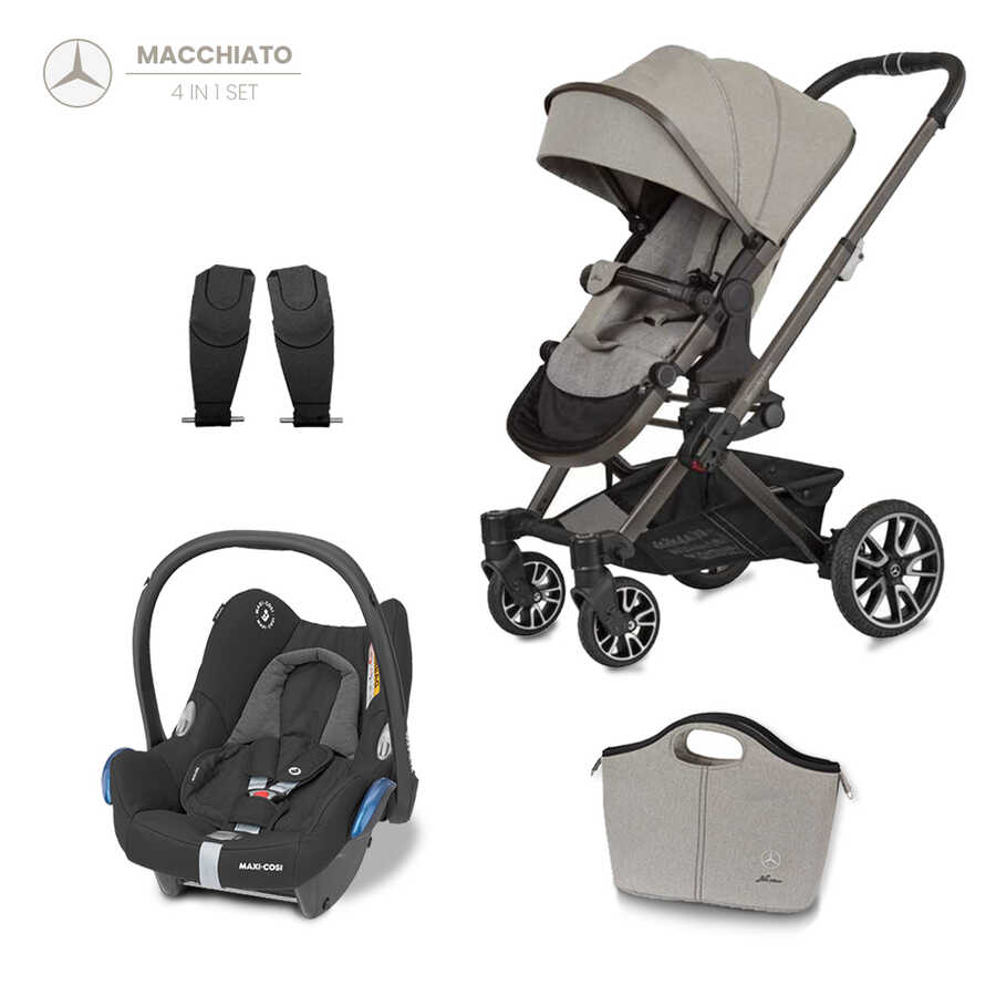 Mercedes Benz Avantgarde Macchiato Travel Sistem Bebek Arabası 4 in1 Set + Maxi-Cosi Cabriofix Ana Kucağı ve Adaptör